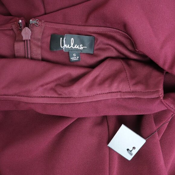 Lulu's Burgundy Off-Shoulder Maxi Dress - Picture 7 of 9